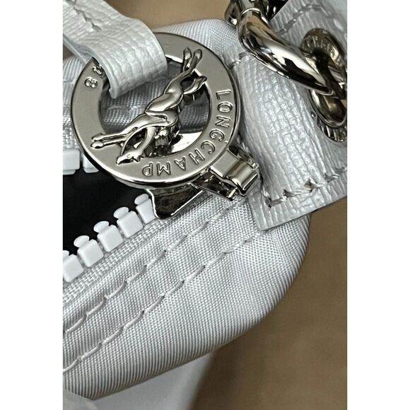 New Longchamp Le Pliage XS Crossbody Bag Silver  AUTHENTIC New without tag - Picture 5 of 6